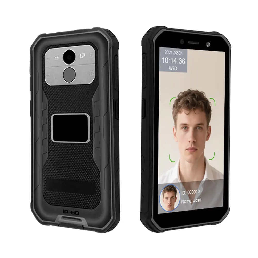 Android 13.0 Portable Staff Attendance Device Handheld Face Recognition NFC Card Mobile Cloud Software Time Recording GPS 4G