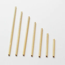 10PCS Gold Plated Color Preserving Brass Hollow Tube DIY Earring Bracelet Necklace Making Supplies Material Accessories