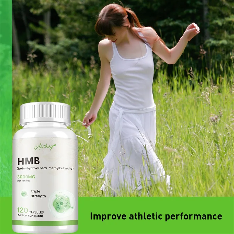 HMB Supplement for Muscle Growth, Retention and Lean Muscle Mass, Energy, for Men, Vegetarian Capsules