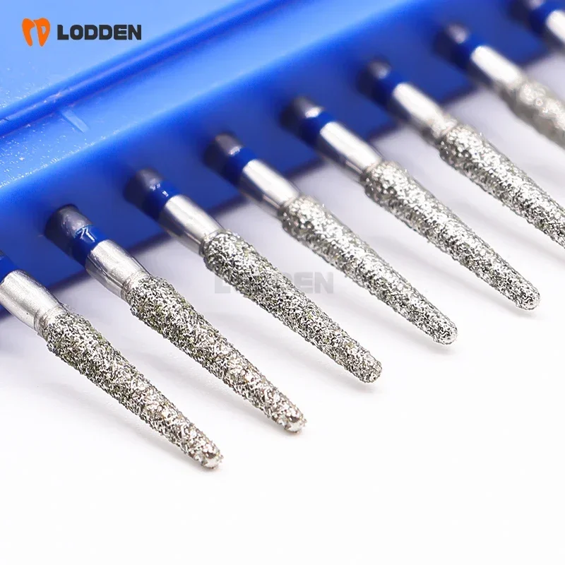 Dental Diamond Burs รอบ End กรวย TR series เครื่องมือเครื่องมือขัดสําหรับ FG 1.6 มม. Handpiece ความเร็วสูง 10 ชิ้น/ล็อต