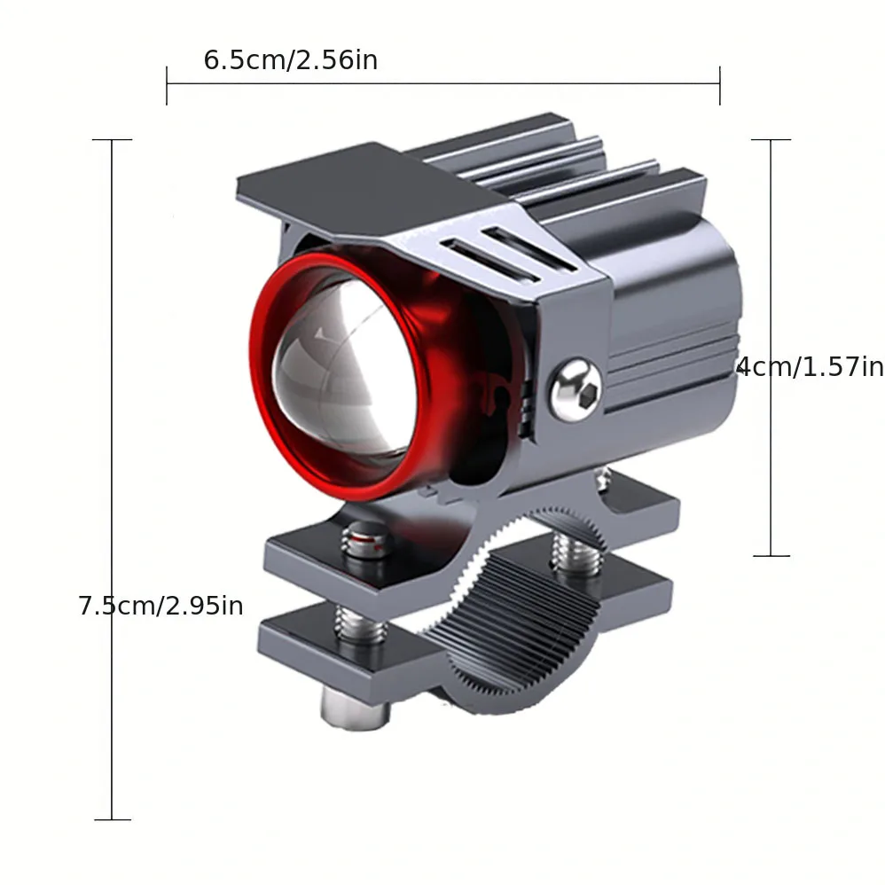 1PC Motorcycle Led Bulb, Two Lens Lights, Dual Lens Bulb, High And Low Integrated Ultra Bright Electric Light image 4