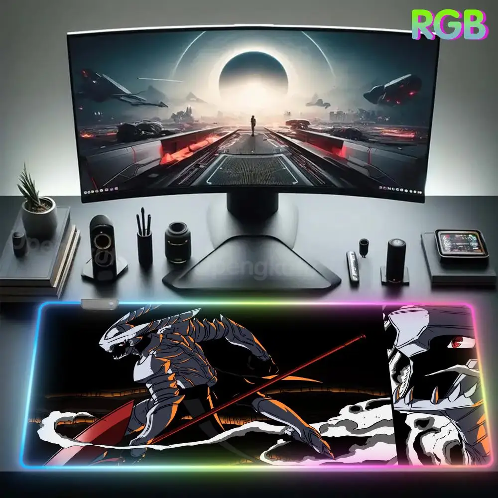 

A_akame G_ga K_kill Mouse Pad Card Playmat RGB Extended Pad Rubber Mouse Mouse Pad Grande Gaming Accessories Pad LED Lamp