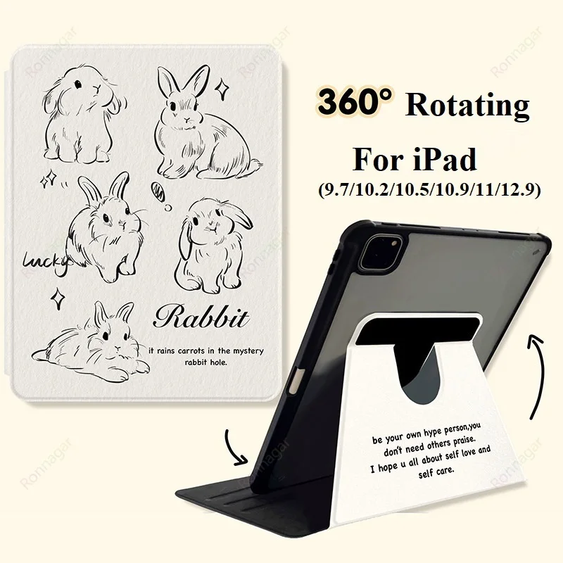 

Cartoon Rabbit Tablet Funda Case for iPad Case iPad 10th Gen iPad Air 5 Air 4 10.9 inch iPad Pro11 M1 Pro 11in 2nd 3rd 4th 2022