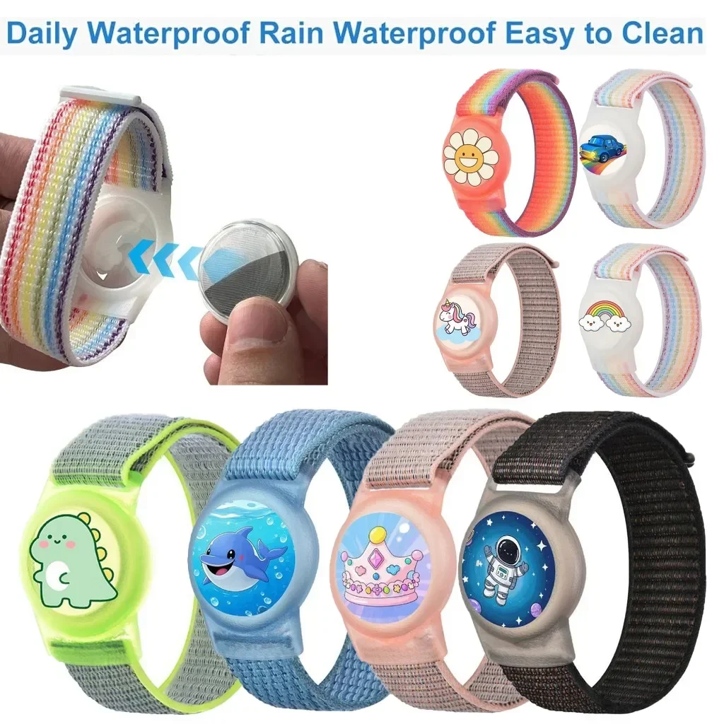 

Waterproof Airtag Bracelet for Kids Soft Nylon Hidden Air Tag Wristband Full Cover Lightweight Band for Toddler Child watch band