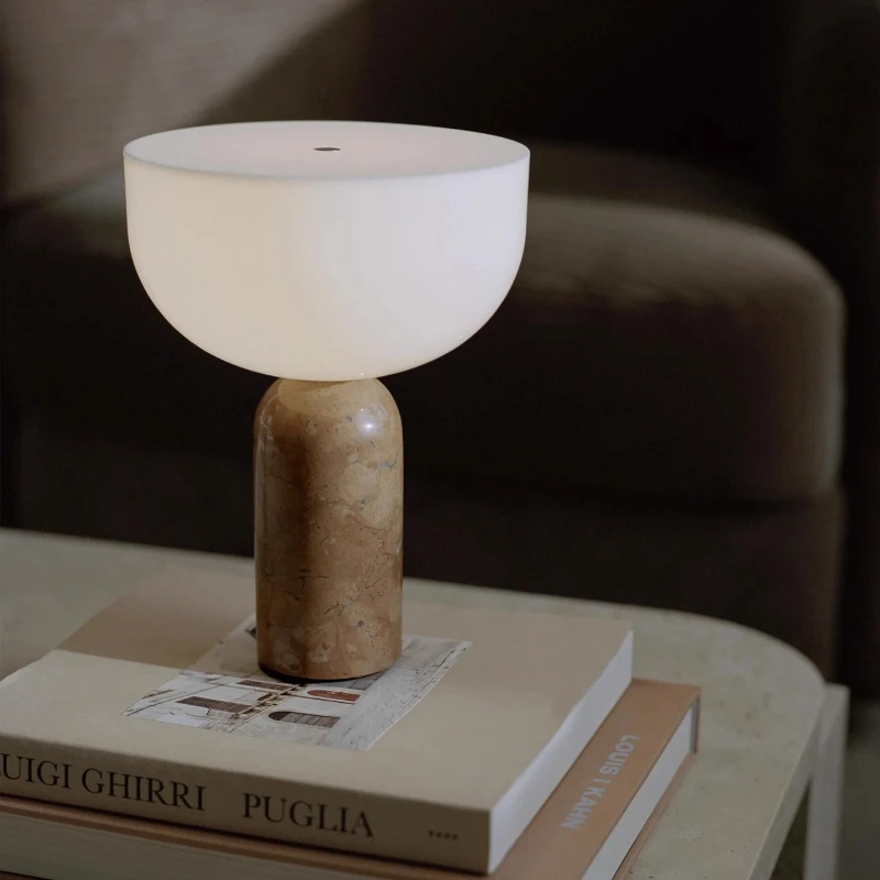 الدنمارك أسطواني الرخام مصابيح طاولة LED الأبيض الاكريليك عاكس الضوء قابلة للشحن غرفة المعيشة دراسة مطعم غرفة نوم مكتب أضواء #3