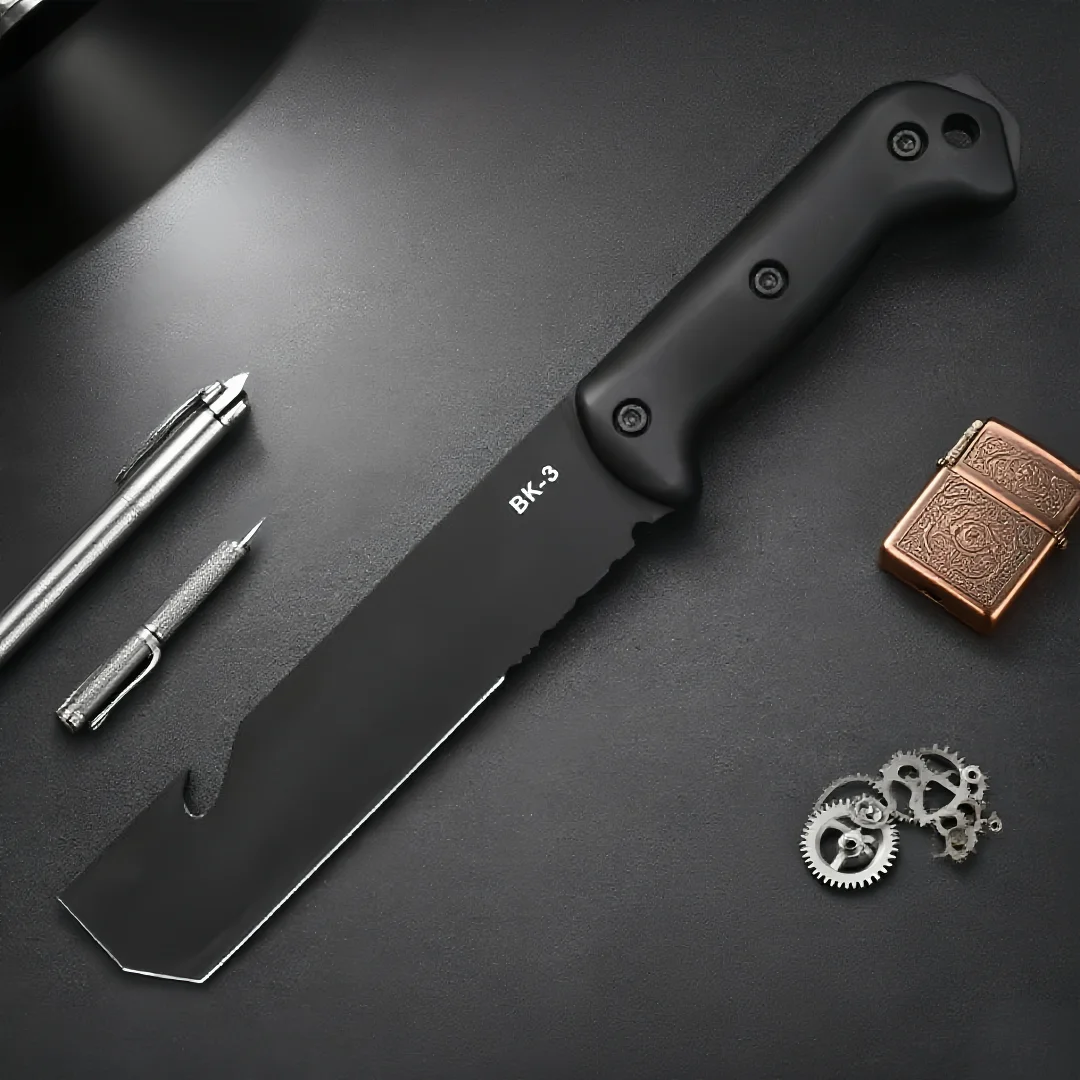 

BK3- Jungle Obstacle Removal Knife 1095 High Carbon Steel Outdoor Knife, Emergency tool for camping and mountain climbing