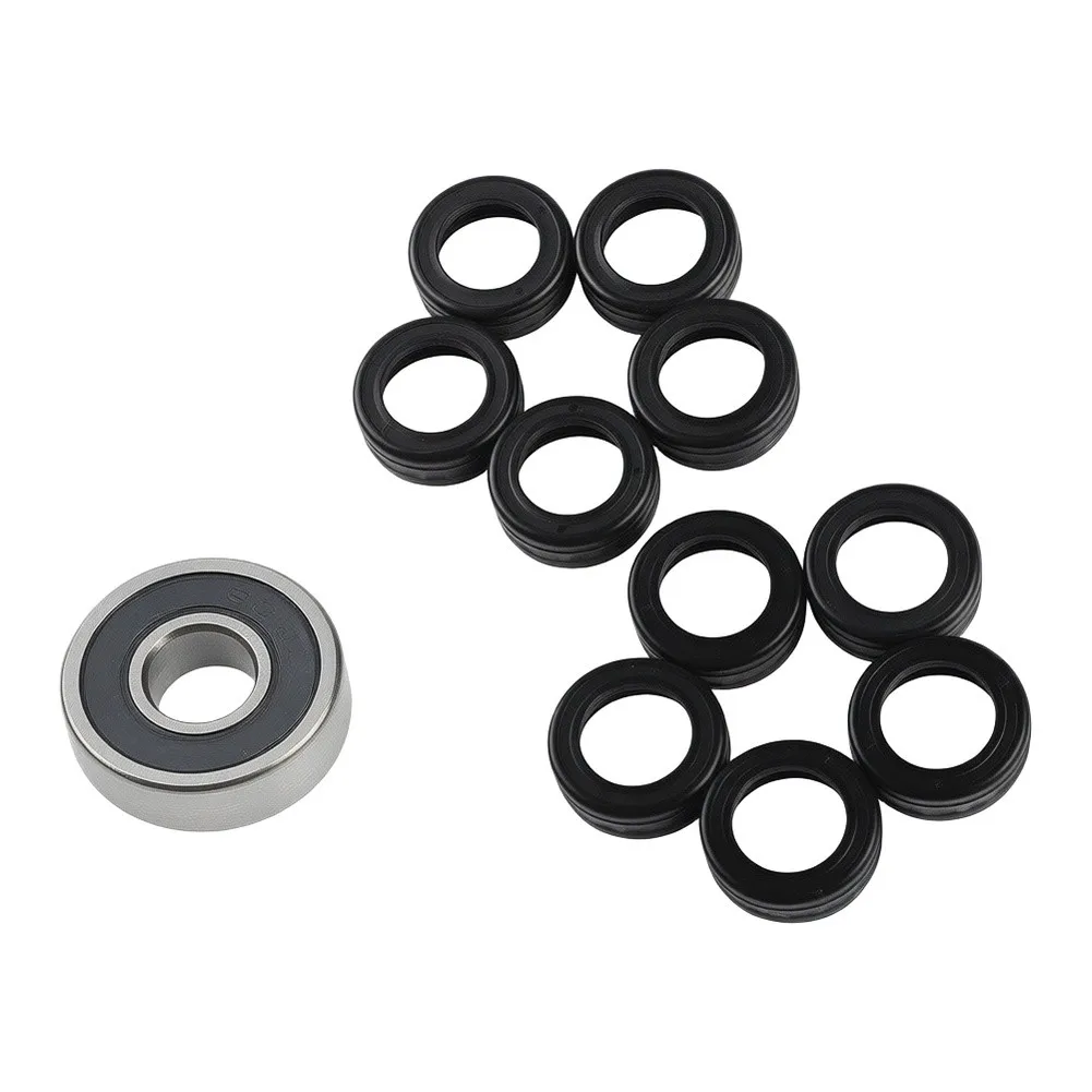 Replacement 607 Ball Bearing 7x19x6mm And Rubber Sleeve Set For Power Tool Maintenance, Compatible With Angle Grinder Housing