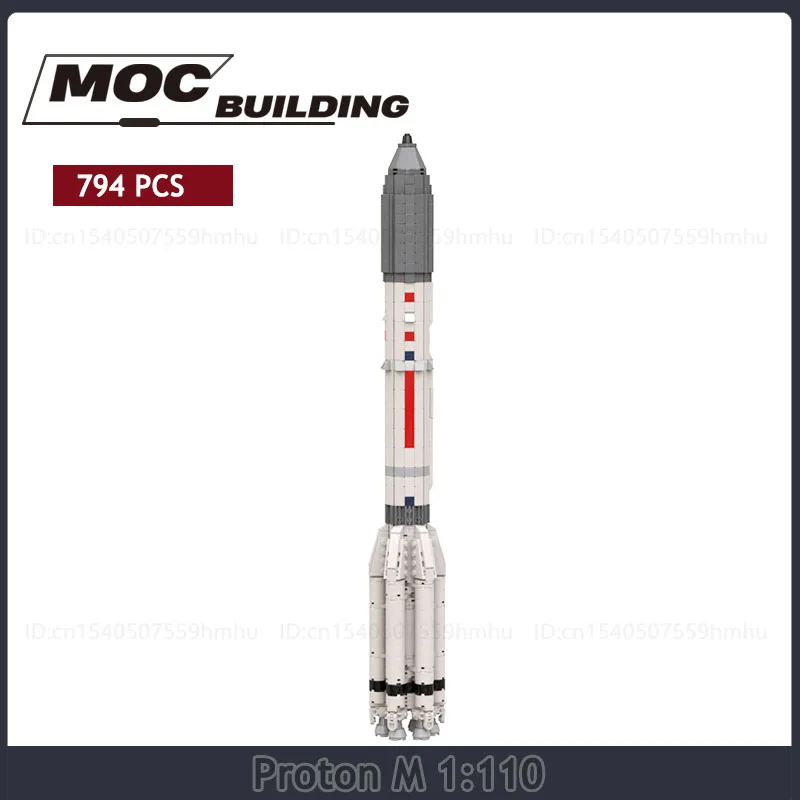 Space Proton M Rocket MOC Building Blocks Set 1:110 Saturn V Scale Collection Carrier Launch Vehicle Toys Display Xmas Gifts