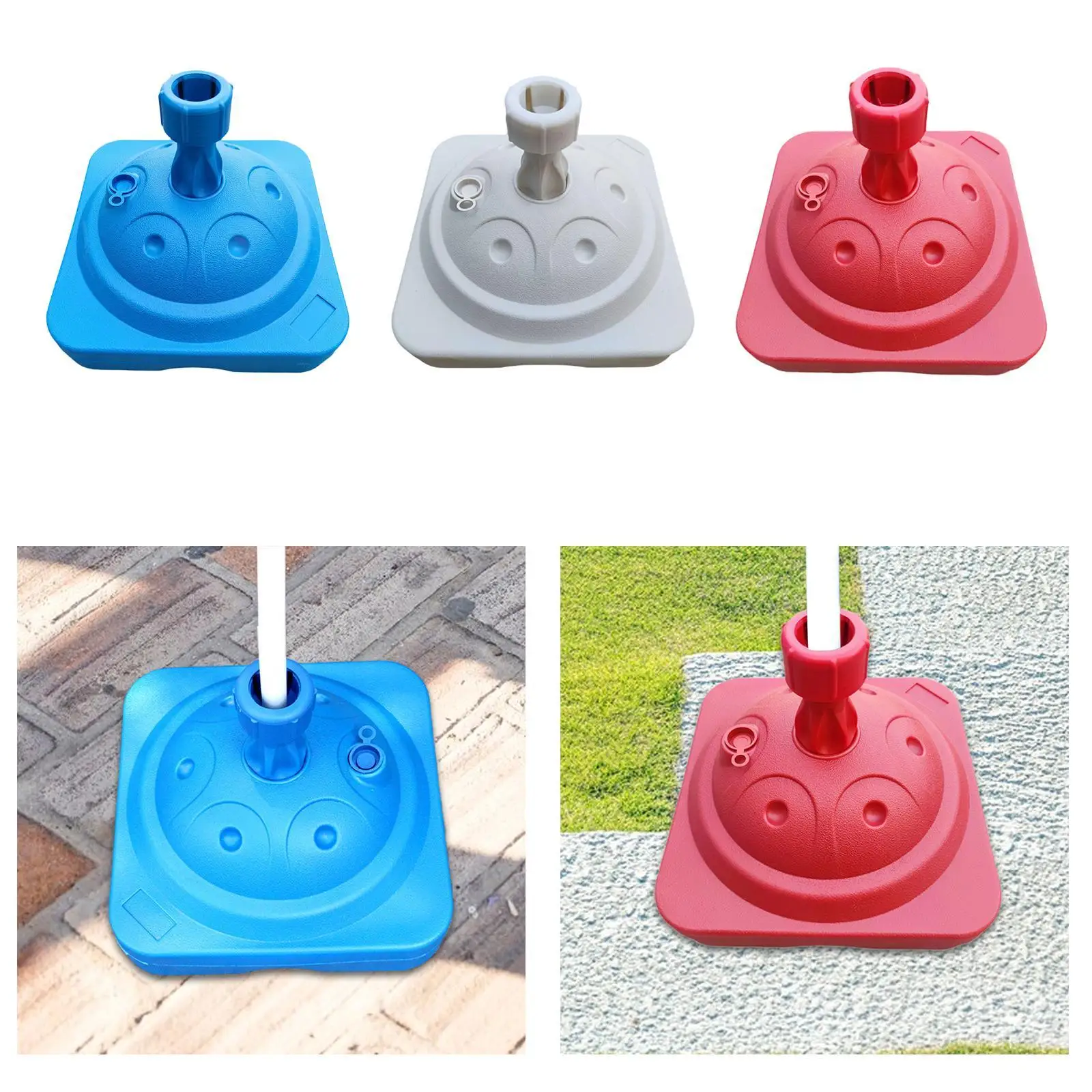 Patio Umbrella Stand Umbrella Stand Stable Heavy Duty Water or Sand Filled Umbrella Holder for Party Garden Deck Summer Beach