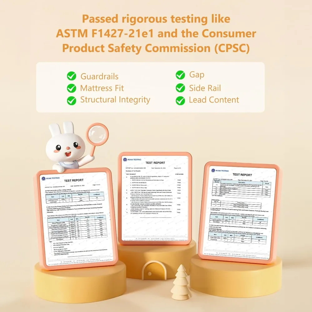 سرير بطابقين منخفض من الخشب الصلب للأطفال/الصغار، إطار سرير بطابقين مع درابزين وسلم للأولاد والبنات، بدون صندوق زنبركي #6
