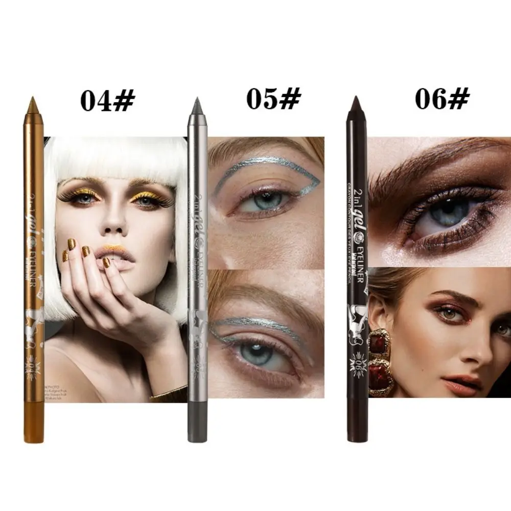 Pigment Snel Droog Kleurrijk Eyeliner Potlood Wit Langdurige Gel Eyeliner Pen Ogen Make-Up Cosmetica Waterdichte Eyeliner Vrouwen