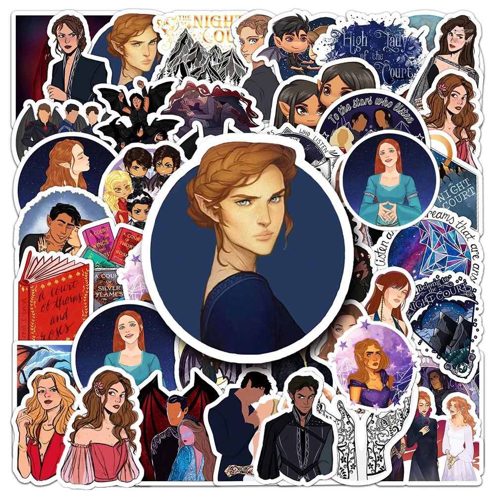

10/30/50pcs Acotar Merchandise TV Series Stickers Romantic Aesthetics Sticker Diary Scrapbooking Laptop Decorative Decals Toys