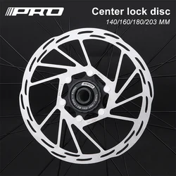 IIIPRO Bicycle Center Lock Disc Brake Rotor 140mm/160mm/180mm/203mm Road Bike Disc Brake Rotor With Lock Ring bike brake pads