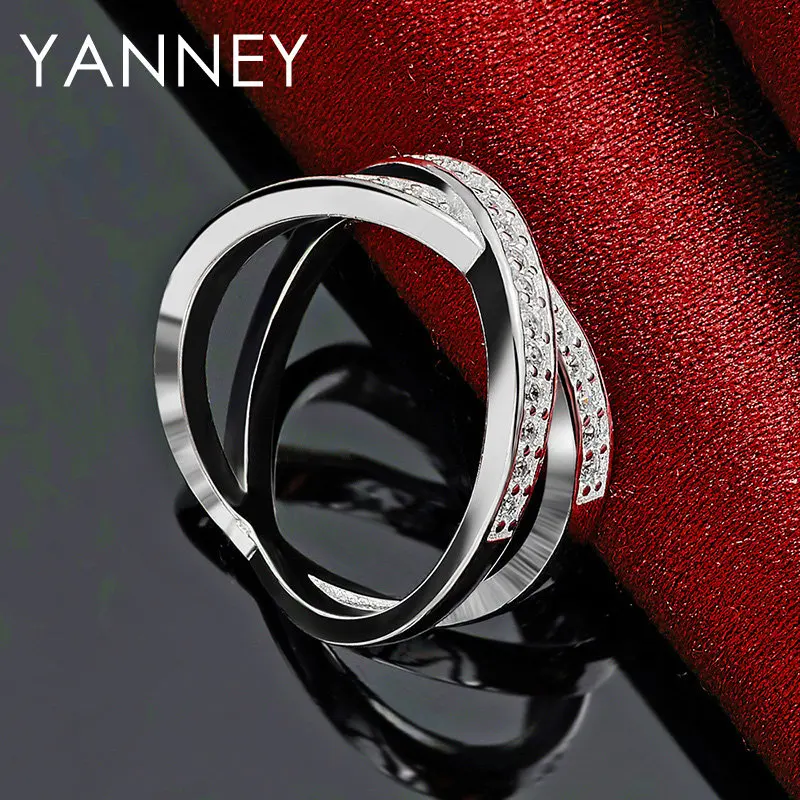 خاتم من الفضة الإسترلينية للنساء ، حفل زفاف ، مجوهرات خطوبة ، إكسسوارات فاخرة ، موضة عصرية ، جديدة ، 7 ، 8 ، 9 ، 10 #