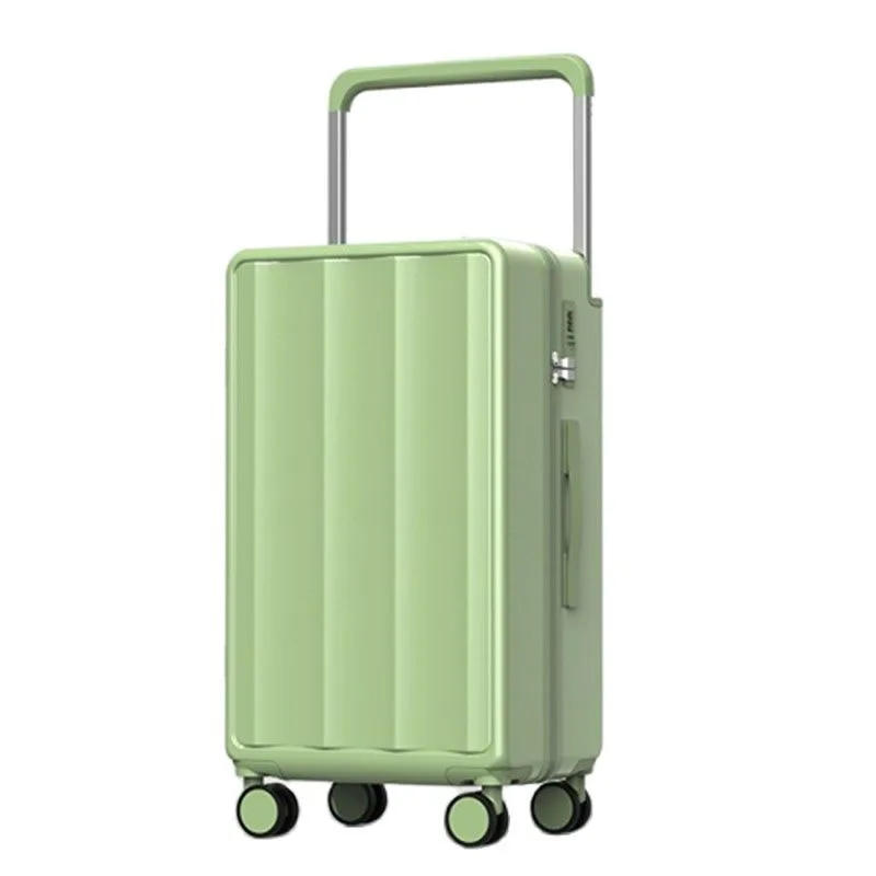 Multifunctional Wide Pull Rod Suitcase 2024 New Large Capacity Trolley Case ABS+PC Luggage Bag with Foldable Cup Holder