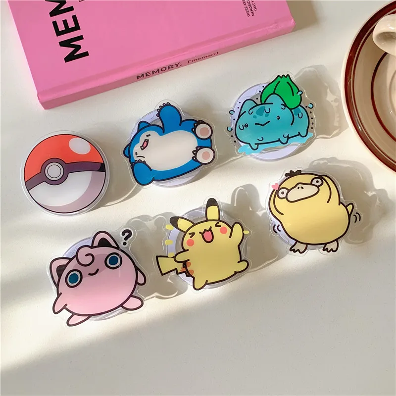 

Cute POKEMONS Ball Psyduck Phone Case for iPhone 16 pro 14 16 Plus 12 11 13 15 Pro Max Bulbasaur Jigglypuff Holder Magsafe Cover