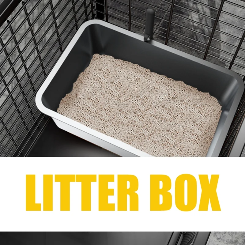 Stainless Steel Litter Box For Rabbits And Rabbit Odor Control, Non Stick Surface, (24 Inch X 16 Inch X 4 Inch)