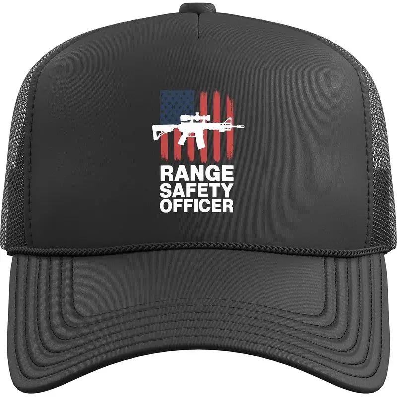 Range Safety Officer RSO Firearm Safety Trucker Hat With Adjustable Mesh Back