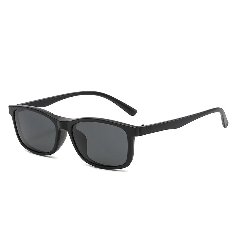 Eyeglasses Frame Men Women With 5 PCS Clip On Polarized Sunglasses Spectacle Magnetic Glasses Male UV400 Eyeglasses image 2