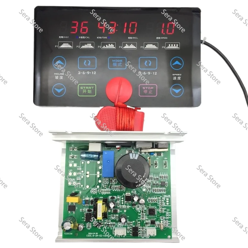 Treadmill Universal Controller Treadmill Circuit Board Treadmill Instrument Panel LCD Display Panel Controller 1.0-16KM/H