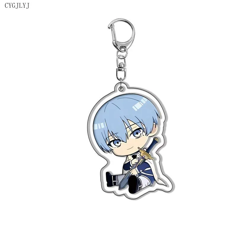 Anime Frieren At The Funeral Acrylic Keychain Frieren Himmel Cartoon Figures Key Chain Chibi Q Version Bag Charm Chaveio Cosplay