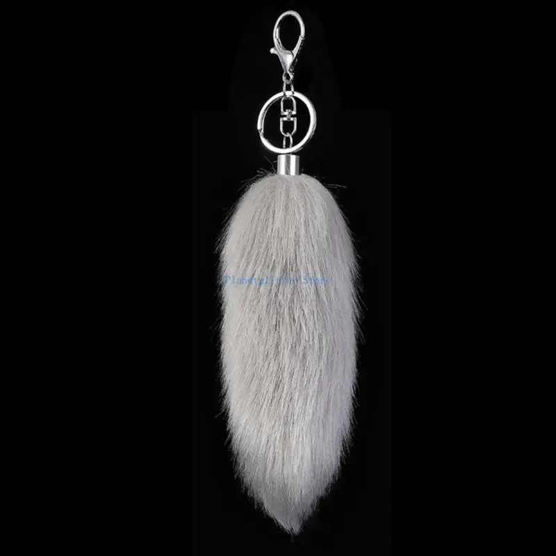 652b Soft Plush 16cm Faux Furs Animal Tail -keychen bag bage phone phone pendant stylish pendant #5