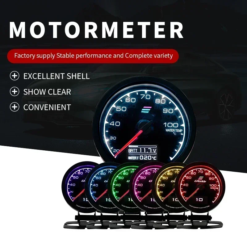 

Greddi Gauge Turbo Boost Oil Pressure Water Temp Fuel Pressure RPM Tachometer Vacuum Volt Air/Fuel EGT Racing Gauge for Car