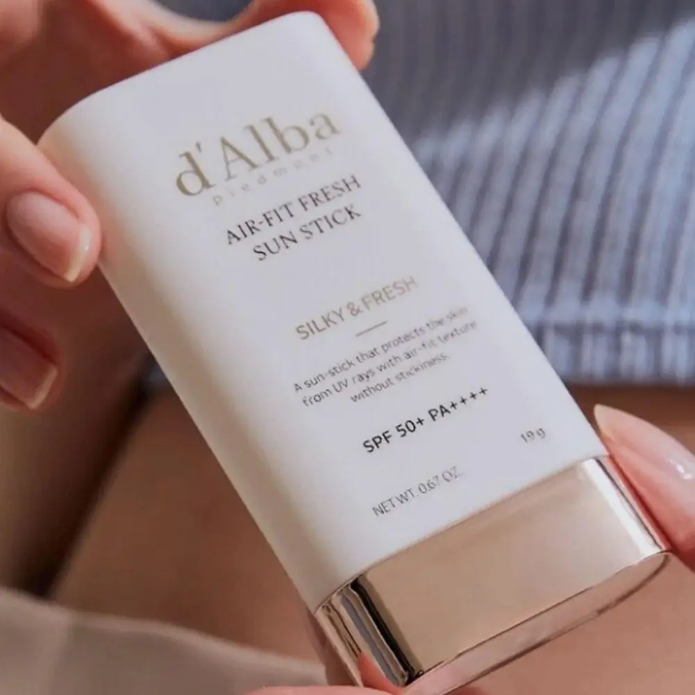 D'Alba Air Fit Fresh SPF50+ عصا واقية من الشمس مرطبة للشمس مهدئة للبشرة الحساسة غير لزجة اشراق العناية بالبشرة
