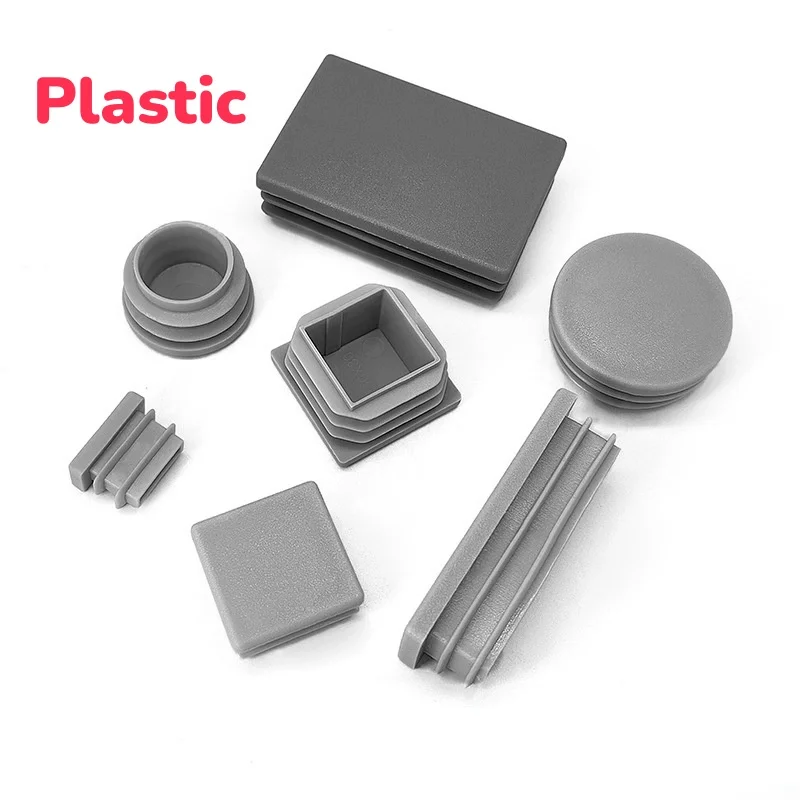 

Grey Plastic Round/Square Inserts Plug Furniture Chair Table Feet Cap Blanking End Cap
