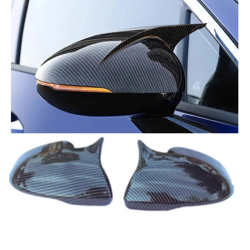 

Fit For KIA K5 Optima 2011-2015/2016-2020 Car Side Door Rearview Mirror Cover Cap Sticker Trim ABS Carbon Fiber Style Black