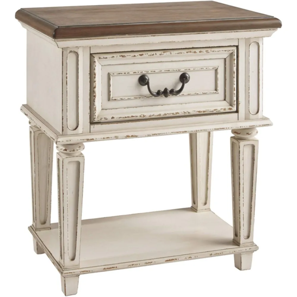 Traditional Cottage 1 Drawer Nightstand with Dovetail Construction & Open Display Shelf