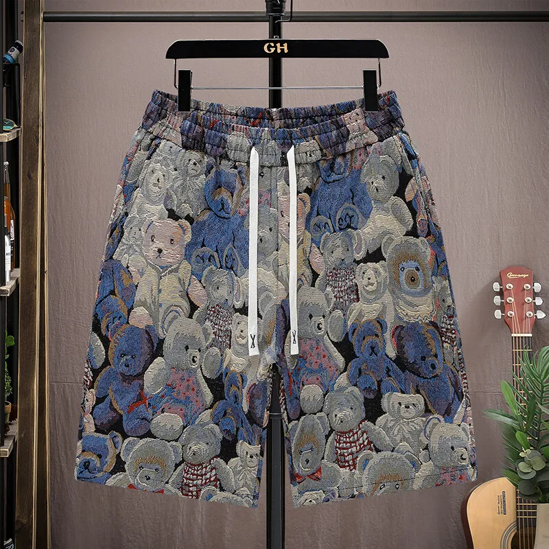 

Summer 2025 Light Luxury Men's Printing Shorts Men Women's Fashion Beach Seaside Casual Shorts Sports Beach Shorts Quarter Pants