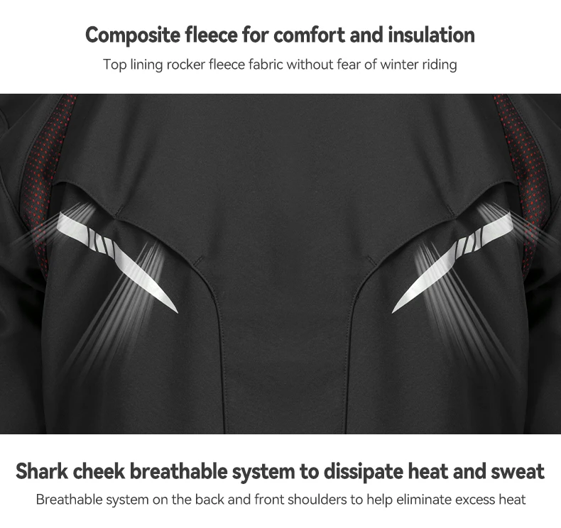 Rockbros Radsport bekleidung Set Winter wind dicht reflektierende Rad trikot Thermo Fleece Hose Regenschutz Set Männer Frauen Sportswear – Detail 9