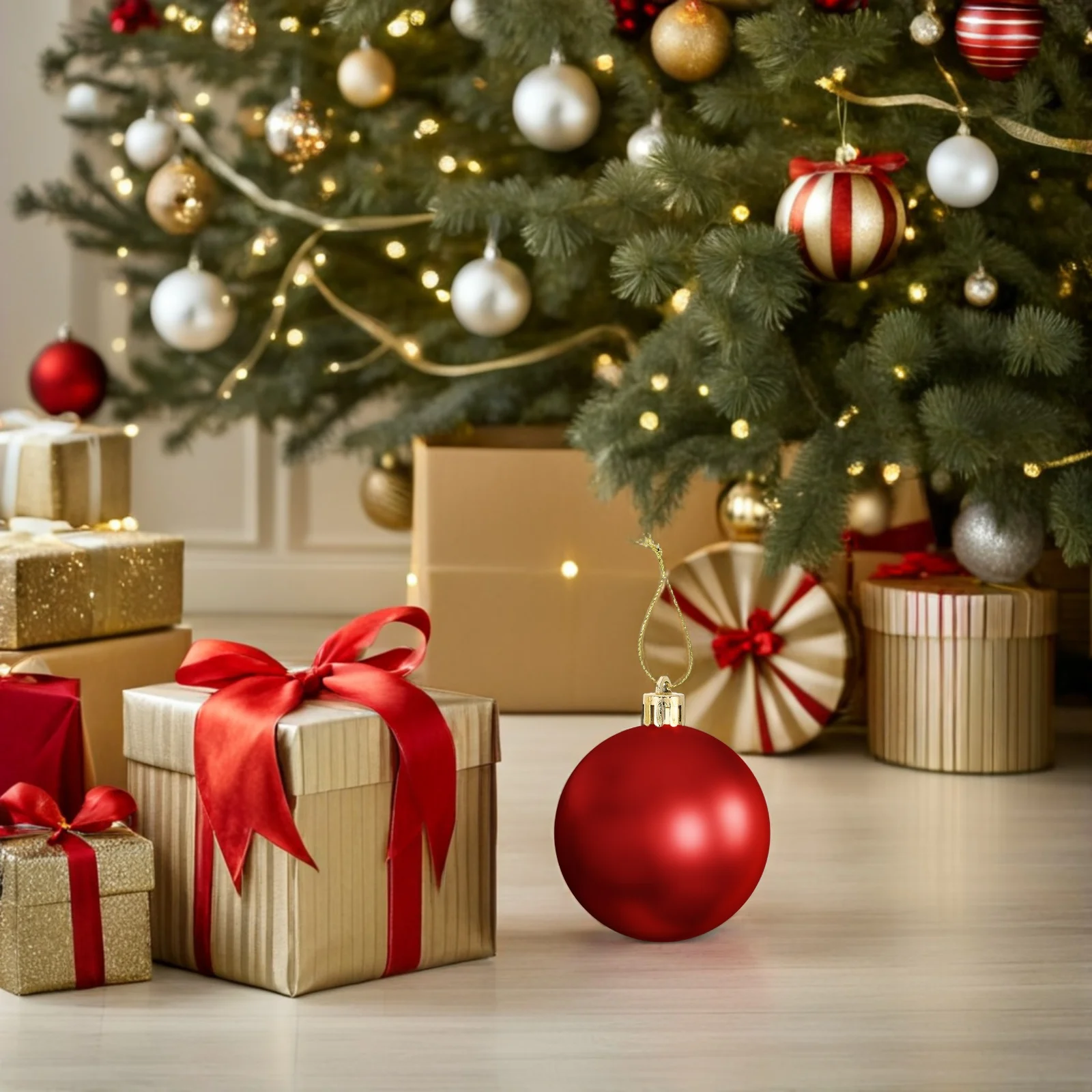 

1000Pcs Elegant Gold Christmas Ornament Caps Plastic Replacement for Glass Ceramic Baubles 1.2cm Holiday Decor