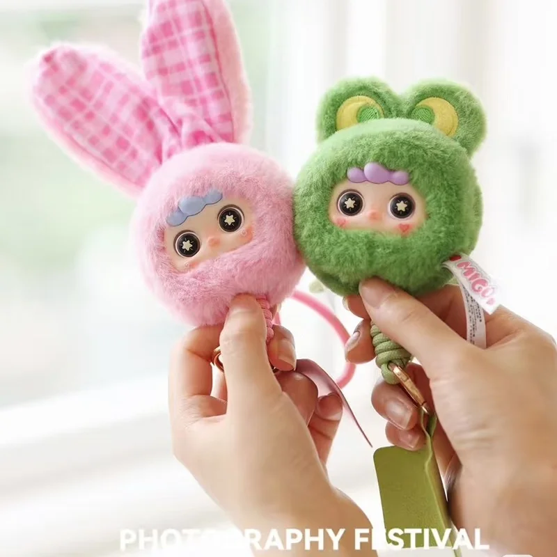 Migo Cream Pudding Series Vinyl Face Blind Box Cute Doll Phone Strap Trendy Collectible Toys Xmas Gift Idea Phone Lanyard