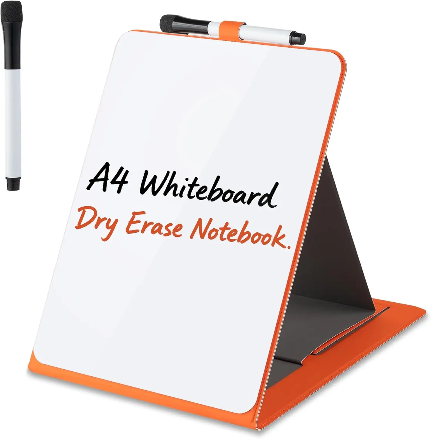 

Стеклянная настольная доска для записей с двусторонней подставкой, 12×9 дюймов, для дома, офиса, школы, оранжевая