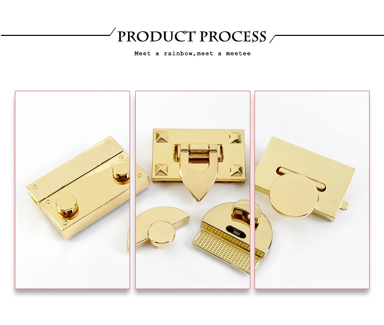 1Pc Gold Metal Clasp Turn Lock Twist Locks Bag Decoration Buckles Handbag Purse Closure Clasps DIY Hardware Replace Accessories