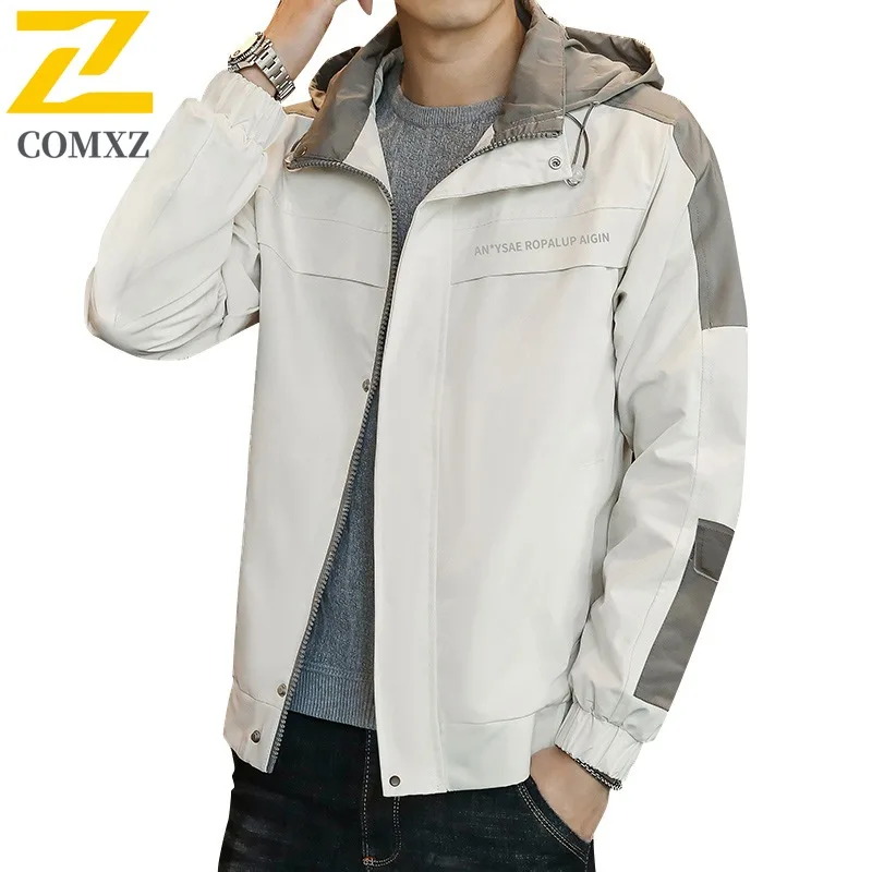 COMXZ 2025 Men 2020 Spring New Trendy Casual Korean Handsome Versatile Mens Jacket B423 PJ30 Street Style Premium Quality