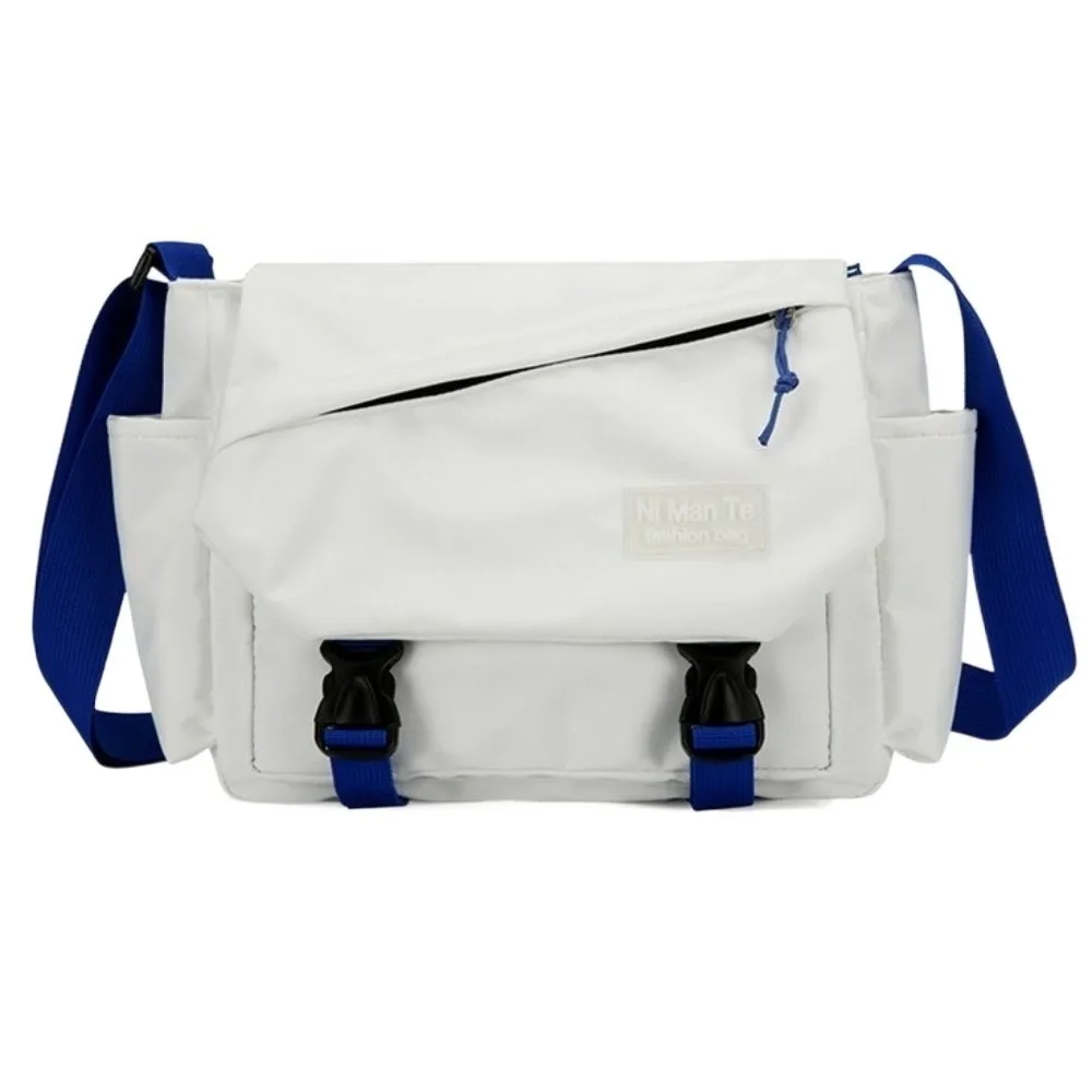 

Fashion Large Capacity Nylon Messenger Bag Korean Style Sling Women Shoulder Bag Solid Color Multi Pocket Crossbody Bag Outdoor