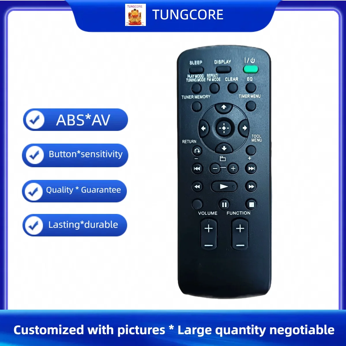 Telecomando per Sony CMT-BX20i CMT-HX50BTR CMT-BX50BTi CMT-HX35R CMT-CX5iP Sistema audio stereo Mini componente Hi-Fi