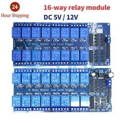 5V 12V 16 Channel Relay Module Smart Expansion Board W/ Optical Coupler Control Wifi Relay Output 16-way Relay Modul for Arduino