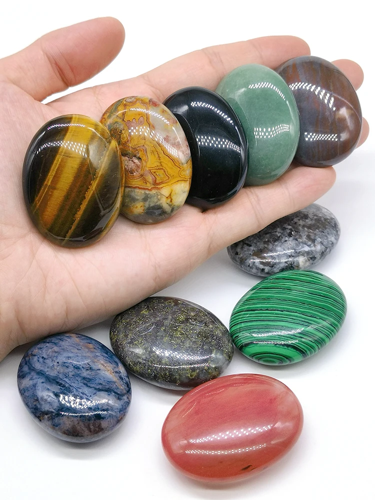 45x35mm cristal naturel poche paume pierre énergie pierre précieuse Reiki Quartz pierre précieuse stress et anxiété thérapie décoration de la maison cadeau
