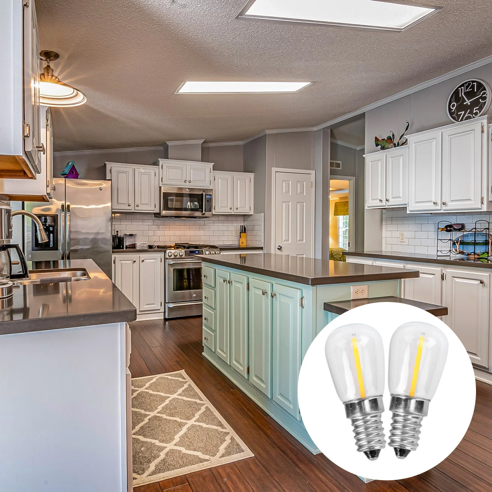 3 قطعة E14 LED لمبات 220 فولت 1.5 واط أبيض دافئ 2700 كيلو غطاء زجاجي أجهزة الثلاجة مصباح الثلاجة استبدال لمبة صغيرة الخياطة