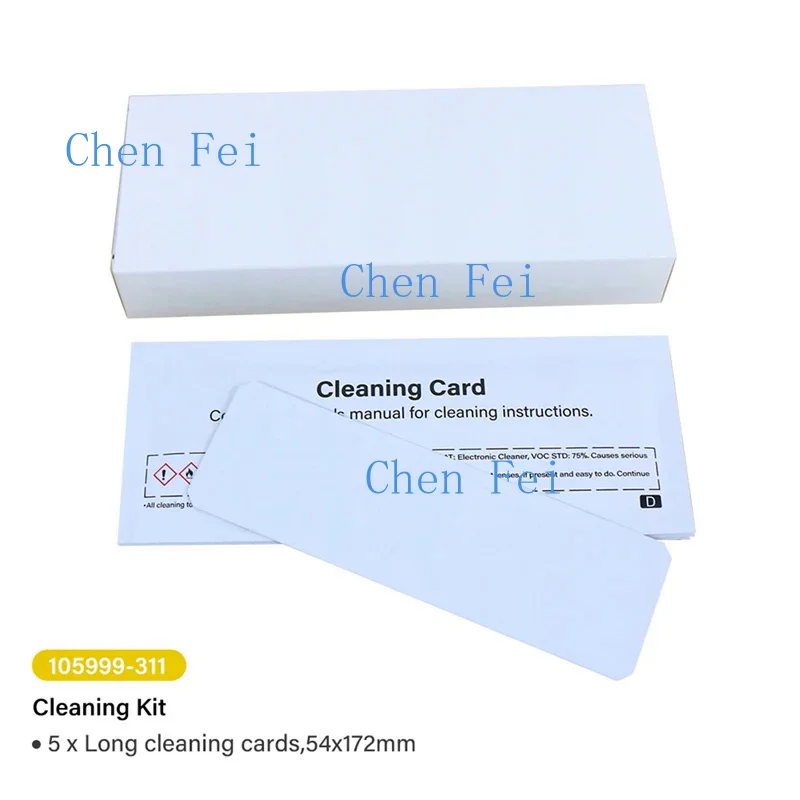 5pcs Cleaning Cards 54x172mm PN: 105999-311 For Zebra ZC100 ZC300 Series Card Printer