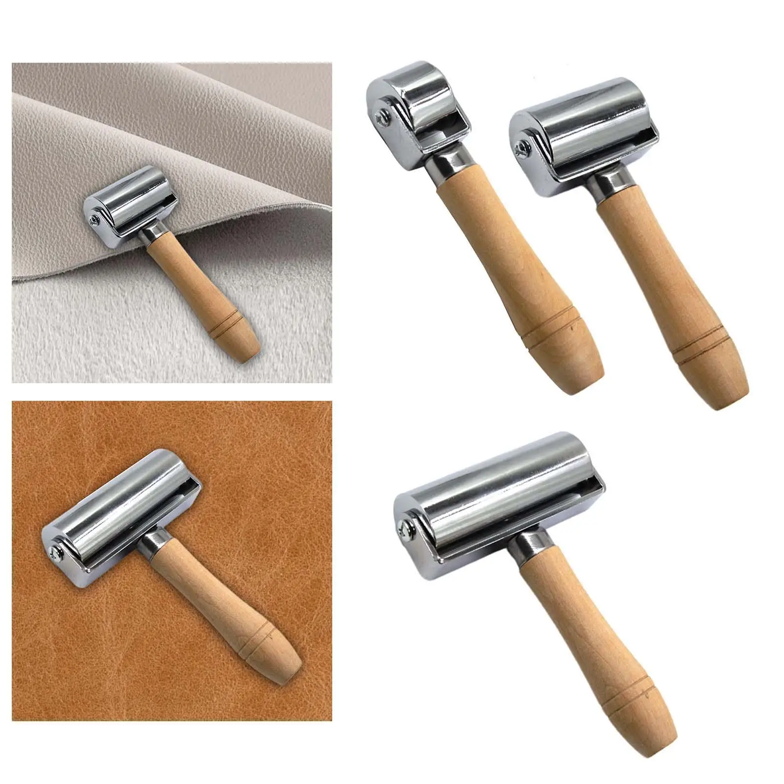 Leather Roller Glue Laminating Tool Leathercraft Ergonomic Comfortable to Hold Seam Roller Platen Tool Glue Laminating Roller