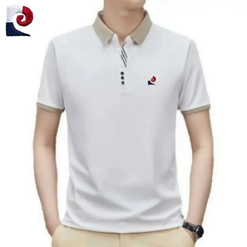 Summer men's high-quality short sleeved polo shirt new fashion casual soft breathable T-shirt top