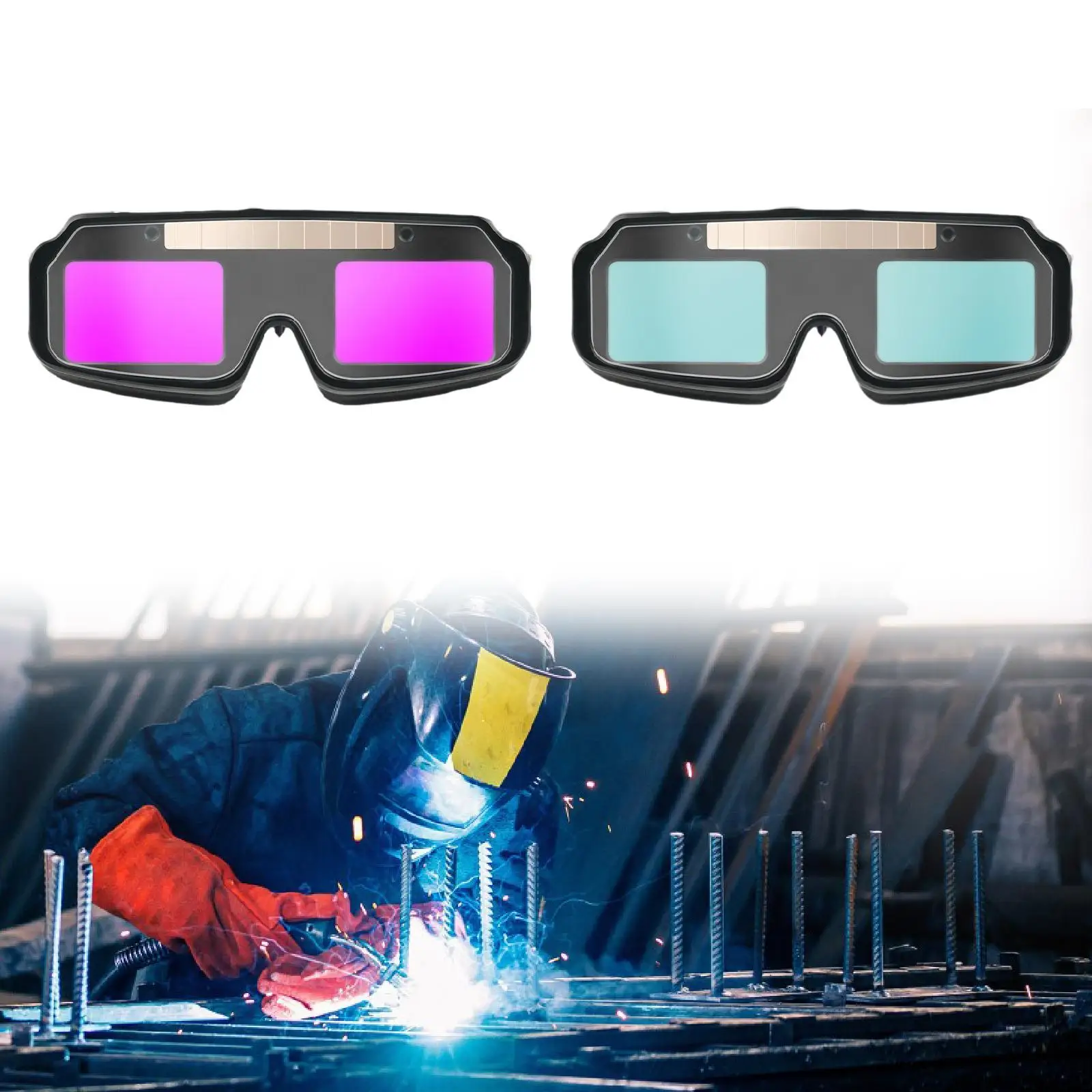 Gafas de soldadura con oscurecimiento automático, gafas de protección para los ojos, soldador
