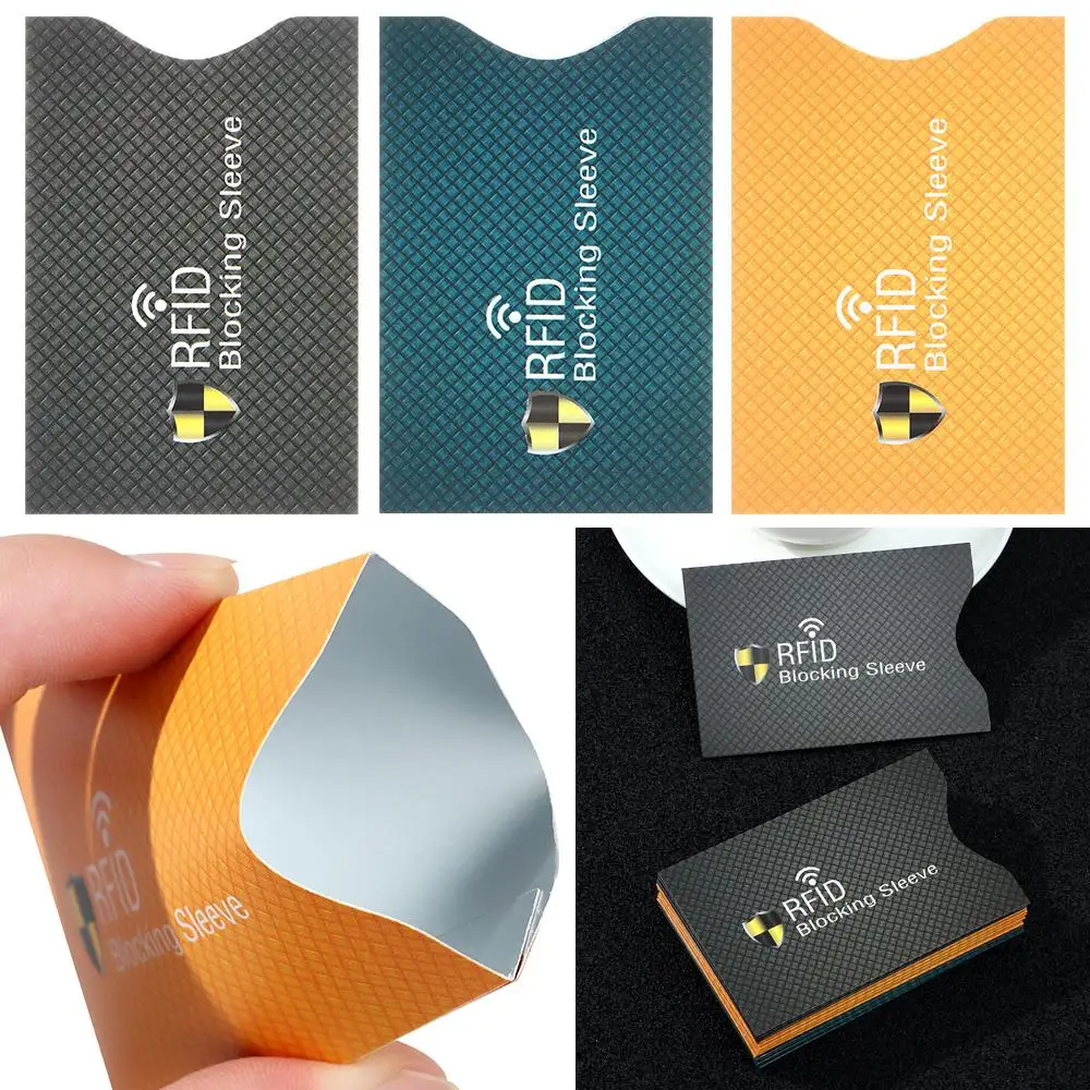 5PCS Reader Anti-theft Bank Aluminium Card Holder RFID Blocking Sleeve Wallet Protect Case Cover