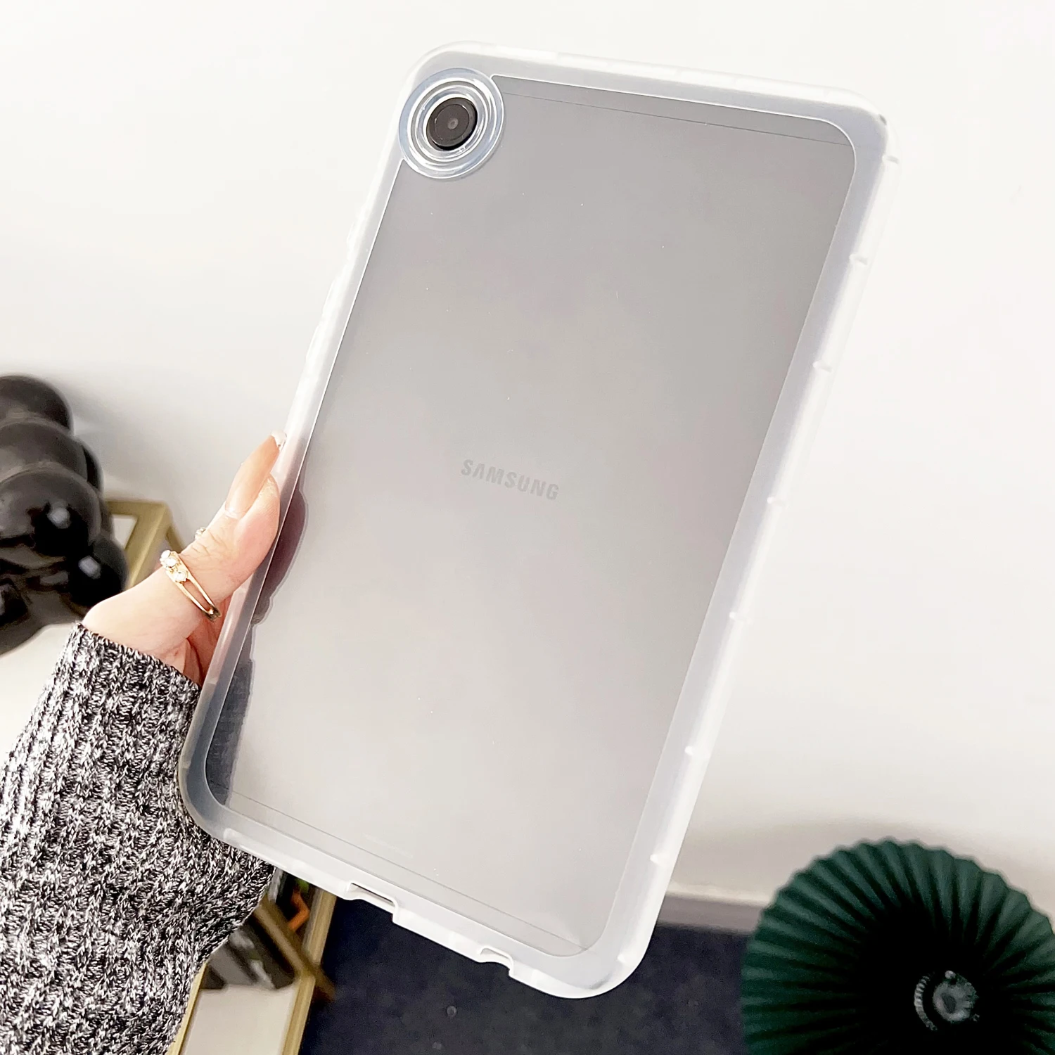 Przezroczyste etui na tablet Samsung Tab S7 S8 S9 S10 FE A11 A9 Plus A8 A7 S6 Lite, odporne na wstrząsy, z miękkiego silikonu. — zdjęcie produktu 3