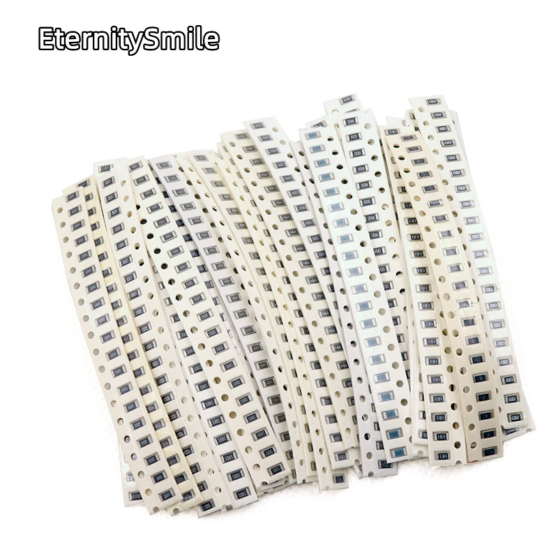 33 20 stücke valuesX = 660 stücke 0603 0805 1206 Kit Resistor Assorted 1R para 1M ohm 1% Kit amostra SMD DIY 3,3 R 5,1 R 10R 47R 62R 82R 1